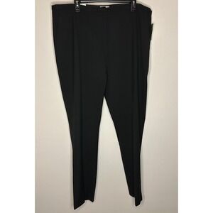 H&M Slim Slacks Regular‎ Waist Full Length Black Trouser Pants Women Plus 20 NWT